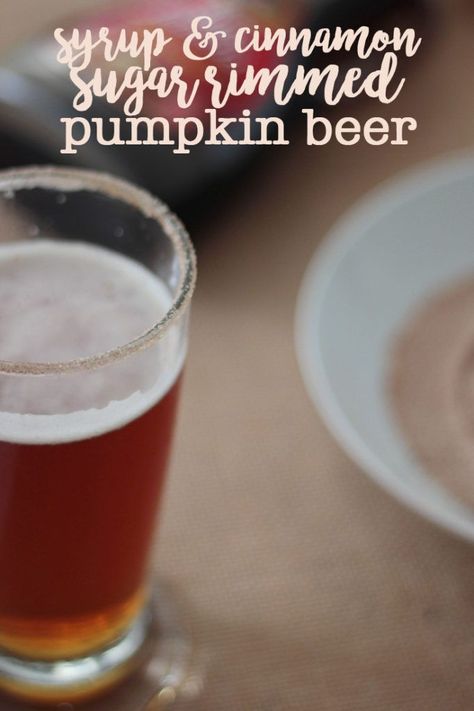 Have you ever wondered how to make a cinnamon sugar rim for your pumpkin beer? It's so easy! Check out this tutorial for a syrup and cinnamon sugar rimmed pumpkin beer. It's perfect for fall!  How to make a cinnamon sugar rim for pumpkin beer http://eatdrinkandsavemoney.com/2016/09/26/make-cinnamon-sugar-rim-pumpkin-beer/ Sugar Rimmed Glasses Diy, Pumpkin Beer Rim, 2022 Memories, Cinnamon Sugar Rim, Strawberry Banana Milkshake, Summer Beverages, Christmas Ale, Beer Drinks, Pumpkin Beer