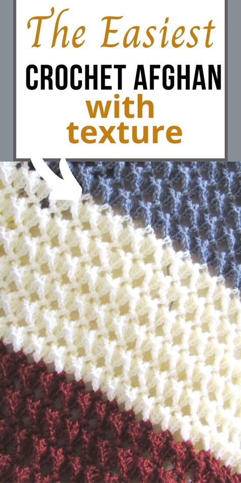 Do you love crochet blanket patterns that are quick to work up? Then you will love this 3D stitch afghan. The tutorial is easy enough for beginners and has a video tutorial for the stitch used. #crochetblanket, #crochetafghan, #crochet, #freecrochetpattern, #crochetbabyblanket Crocheted Throws, Crocheting Blanket, Crochet Pacifier, Motifs Afghans, Crochet Waffle, Lap Blankets, Modern Haken, Crochet Blanket Stitch Pattern, Crocheted Afghans