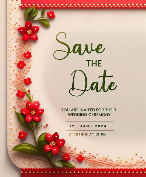 Red floral cascade save the date for kaj... | Premium Psd #Freepik #psd #dark-red #special-day #floral-border #wedding-invitation Red Wedding Background, Save The Date Background Design, Save The Date Background, Save Date Wedding, Invitation Card Background, Floral Cascade, Marriage Card, Marriage Invitation, Marriage Invitation Card