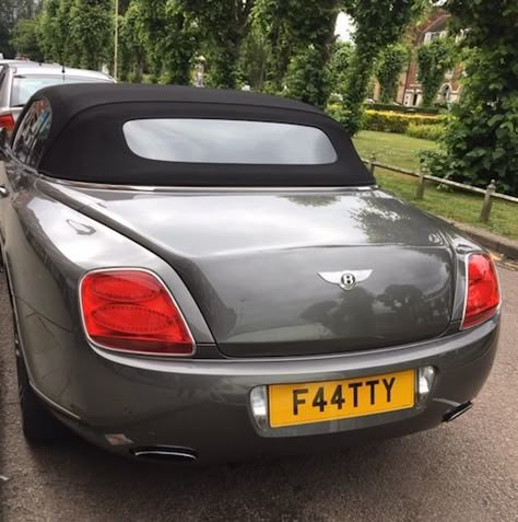 Love this Bentley number plate! P Plates Driving, Bentley Steering Wheel, Car Number Plates Design, Private Number Plates, Bentley 8 Litre, High Car, Cool Numbers, Personalised Number Plates, Car Number Plates