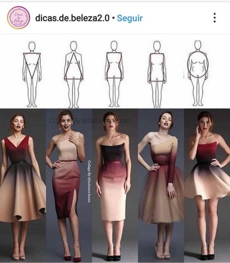 Shape Theory, Inverted Triangle Body Shape Outfits, Triangle Body Shape Outfits, Dress For Body Shape, Dress Types, Dress Body Type, Mode Tips, Fashion Terms, Fashion Drawing Dresses