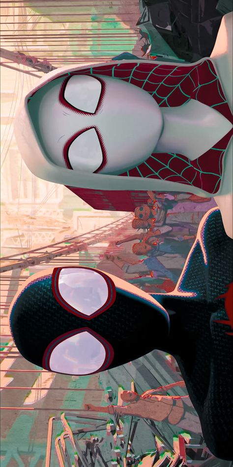 Spiderman Spiderverse Wallpaper, Gwen Spiderman, Spiderman And Spider Gwen, Futurisme Retro, Miles Spiderman, Image Spiderman, Spiderman Art Sketch, Karakter Marvel, Miles Morales Spiderman