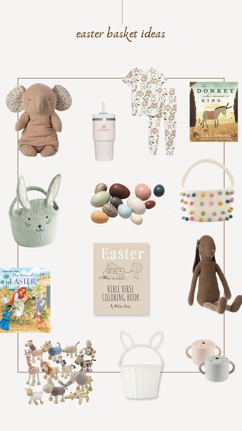 Aesthetic Easter Basket, Montessori Easter Basket, Newborn Easter Basket, Simple Easter Baskets, Wicker Easter Basket, Easter Bible Verses, Spring Easter Basket, Boys Easter Basket, Baby Easter Basket