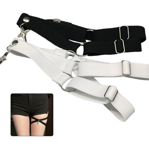 Fashion Gothic Punk Elastic Thigh Garter Star Pendant Leg Harness Straps Bandages Leg Wraps Sexy