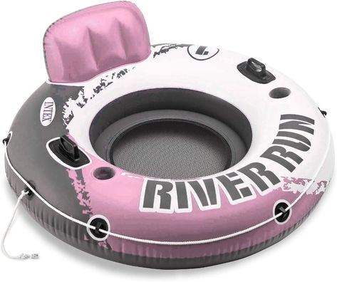 Intex River Run I Inflatable Water Lounge Tube 1-Person, Pink | 58828EP Foam Pool Floats, Pink River, Pool Tube, Pool Floats For Adults, Inflatable Rafts, River Float, Inflatable Float, Tubing River, Float Trip