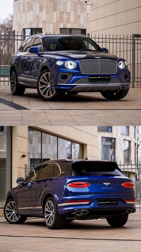 Blue Bentley Bentayga, Bentley 4x4, Bentley Truck, Bentley Interior, Black Bentley, London Flats, Bentley Azure, Bentley Suv, Two Door Jeep Wrangler