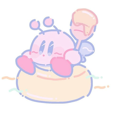 Kirby Character, Kirby Art, Iphone Wallpaper Kawaii, Cute Kawaii Drawings, Cute Little Drawings, Kawaii Drawings, Kawaii Art, Phone Themes, Cute Doodles