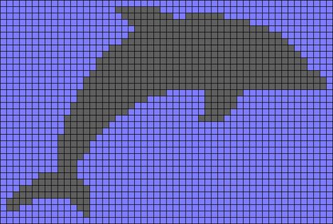 White Dolphin, Tapestry Crochet Patterns, Alpha Pattern, Tapestry Crochet, Alpha Patterns, Ocean Animals, Friendship Bracelet Patterns, Perler Beads, Bracelet Patterns