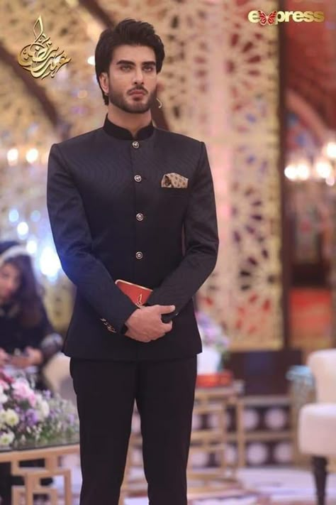 Band Gala Suit Men, India Fashion Men, Wedding Suits Men Black, Indian Wedding Suits Men, Jodhpuri Suits For Men, Indian Wedding Clothes For Men, Imran Abbas, Wedding Kurta For Men, Groom Dress Men