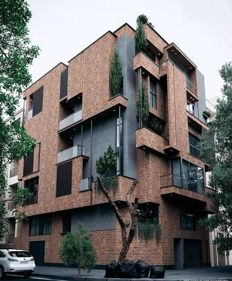 Modern Facade Architecture, Minecraft Apartment Building, Minecraft Apartment, Apartment Building Entrance, Facade Apartment, Residential Architecture Apartment, Modern Facade, Building Design Plan, Modern Residential Architecture