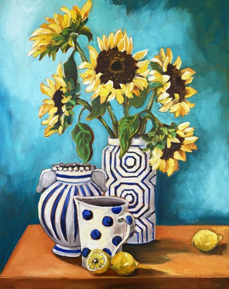 Still Life Art Painting, Modern Still Life, Canvas Art Painting Acrylic, Realistic Oil Painting, Abstract Flower Art, Wood Artist, Sunflower Art, Artist Portfolio, Naive Art