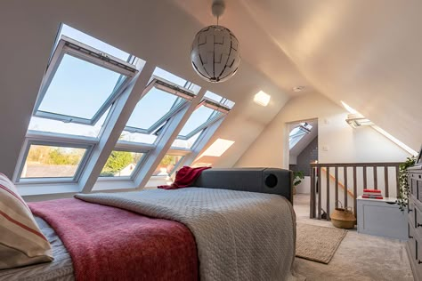 Attic Conversion Ideas, Attic Conversions, Loft Conversion Bedroom, Dormer Loft Conversion, Loft Conversion Ideas, Loft Extension, Velux Windows, Attic Bedroom Designs, Attic Loft