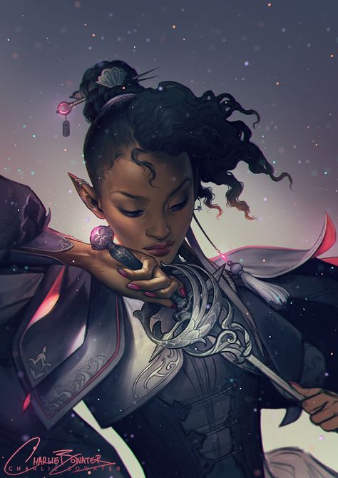 Charlie Bowater, Heroic Fantasy, Black Characters, Afro Art, Fantasy Rpg, Fantasy Inspiration, Dnd Characters, Character Portraits, Fantasy Character Design