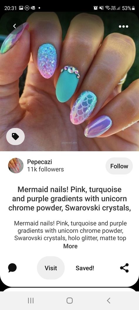 Pink And Turquoise Nails Summer, Pink Purple Teal Nails, Turquoise And Pink Nails, Pink And Teal Nails, Summer Vacation Nails, Teal Nails, Fun Dip, Turquoise Nails, Purple Nail Designs