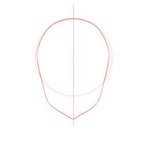 How to draw the head and face – anime-style guideline front view tutorial – Mary Li Art How To Draw Round Faces, How To Draw Heads Ibispaint, How To Draw Chin, Round Face Drawing, How To Draw Female Face, How To Draw Heads In Different Angles, Female Head Reference Drawing, Anime Head Shapes, Anime Face Shapes