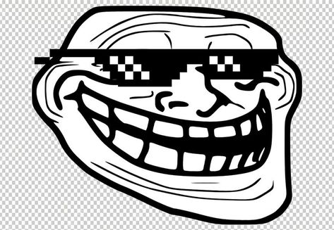 Troll Face Png No Background, Trollface Phonk Png, Troll Face Png, Animation Character Drawings, Troll Meme, Face Troll, Drawings Inspo, Rage Faces, Scary Photos