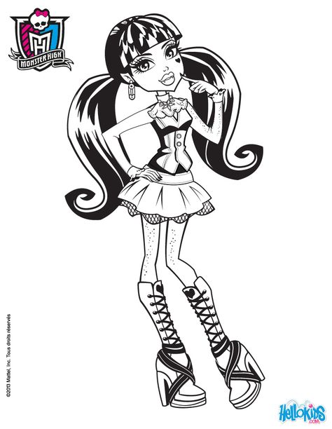 Monster High Draculaura Coloring Pages | color online print Monster High Coloring Pages, All Monster High Dolls, Monster High Coloring, High Coloring Pages, Image Monster, Photo Glamour, Monster High Draculaura, Monster Coloring Pages, Monster High Pictures