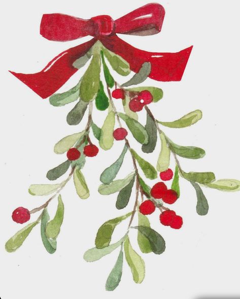 Christmas Art Inspiration, Painted Ornaments Ideas, Watercolor Winter Cards, Christmas Art Easy, Winter Card Ideas, Christmas Art Painting, Painted Chickens, Watercolor Christmas Art, Xmas Watercolor