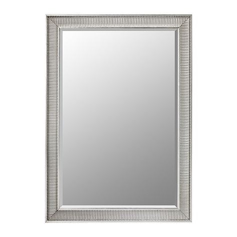 SONGE Mirror, silver color silver color 35 7/8x51 1/8 Ikea Songe, Songe Mirror, Silver Bedroom, Ikea Mirror, Ikea Wall, Ikea Catalog, Ikea Bedroom, Ikea Home, Bedroom Mirror