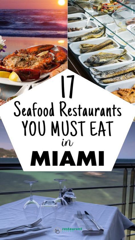 This list below contains ultimate picks for Miami’s best seafood restaurants. The next time you want to experience the bounty of the sea, just use this guide and you’ll find everything you could ever want - delicious fish, freshest shellfish and restaurant ambiance. Restaurants In Miami, Miami Restaurants, Florida Travel Guide, Secret Menu Items, Best Seafood Restaurant, Seafood Restaurants, Food Types, Restaurant Marketing, Food Fantasy