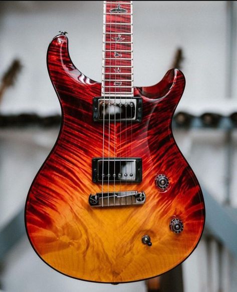 Wood Staining, Red Electric Guitar, Prs Guitars, Guitar Finishing, Custom Electric Guitars, Guitar Kits, Prs Guitar, Unique Guitars, Cool Electric Guitars