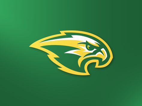 Hawk by Matthew Doyle Green Eagle Logo, Hawk Logo Design Ideas, Eagle Crest Logo, Bird Mascot, Eagle Mascot Logo, Athletic Branding, Hawk Mascot, Mascot Logos, Bird Logo Design