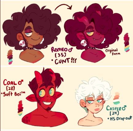 Red Demon Character Design, Cartoon Demon Drawing, Demon Oc Drawing, Cute Demon Drawing, Red Demon Art, Demon Oc Design, Demon Oc Ideas, Red Character Design, Colorful Oc