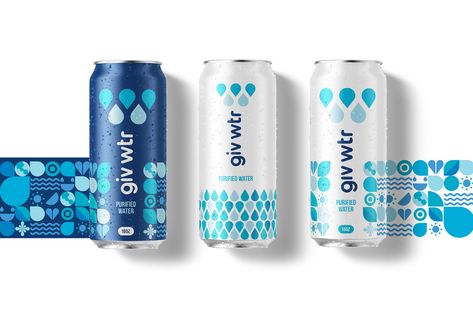 Bottled Water Branding, Water Branding Design, Water Bottle Packaging Design, Water Bottle Branding, Blue Packaging Design, Mineral Water Packaging, Water Label Design, Water Packaging Design, Water Bottle Packaging