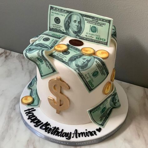 Mary Shane Delos Reyes on Instagram: "#money #cake #dollarbills #gold #coin #birthday #cakedesign #cakesofinstagram" Dollar Bill Cake, Money Birthday Cake, Cake Design For Men, Cake Designs For Kids, Cake For Boyfriend, 25th Birthday Cakes, Birthday Cake For Husband, Instagram Money, Decorating Frosting