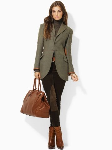 Riding Pants Outfit, Country Outfits Women, Ralph Lauren Looks, Ralph Lauren Womens Clothing, Scottish Fashion, Green Outfits, Riding Jacket, Ralph Lauren Shop, Woman Style