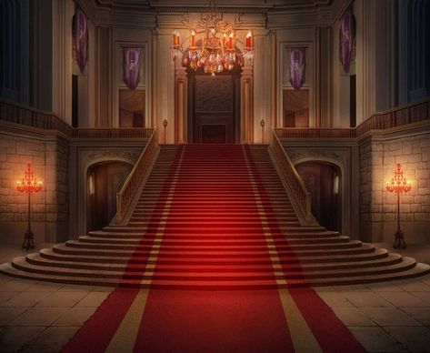 Palace Background Gacha, Gacha Background Castle Inside, Gacha Life Backgrounds Mansion, Gacha Backgrounds Castle, Gacha Castle Background, Anime Mansion, Gacha Backgrounds School, School Stairs, Stairs Background