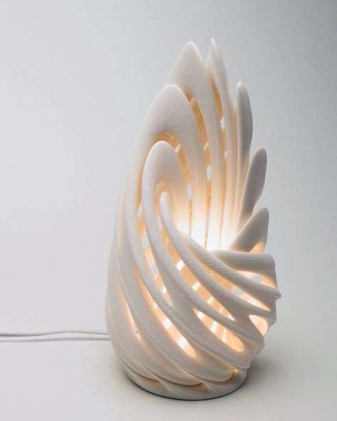 This is how to properly utilise a 3D printer! Prometheus lamp by @mcenirydesign, a recent graduate from @uiowa3ddesign. Organic 3d Shapes, Organic Lamps, Parametric Lamp, Classic Wall Paint, 3d Print Lamp, Organic Lamp, Big Villa, 3d Printed Lamp, 3d Printer Art