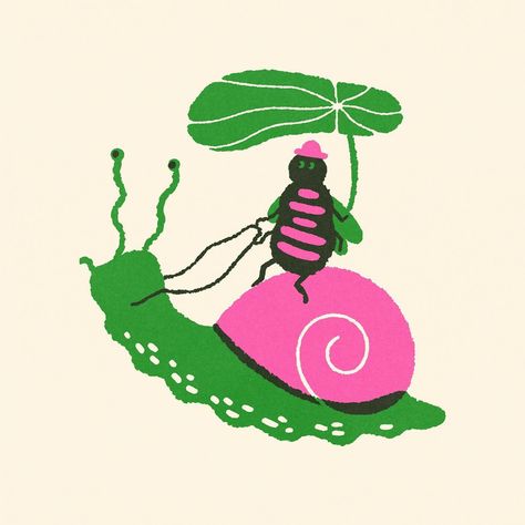 While my shop is on hiatus I thought I would launch a little t shirt campaign via Everpress and as so many of you like these little guys I thought this would be the perfect design! Hope you love it… You can preorder a S L O W D O W N snail t-shirt for the next 30 days Love Bug Illustration, Dung Beetle Illustration, Running Moodboard, Animal Illustration Design, Bugs Cartoon, Powerball Winner, Cartoon Beetle, September Illustration, Bugs Illustration