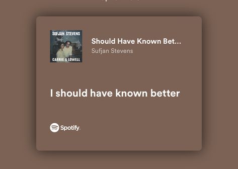 Carrie Lowell, Should Have Known Better, Sufjan Stevens, Love U, Loving U, Music, Quick Saves