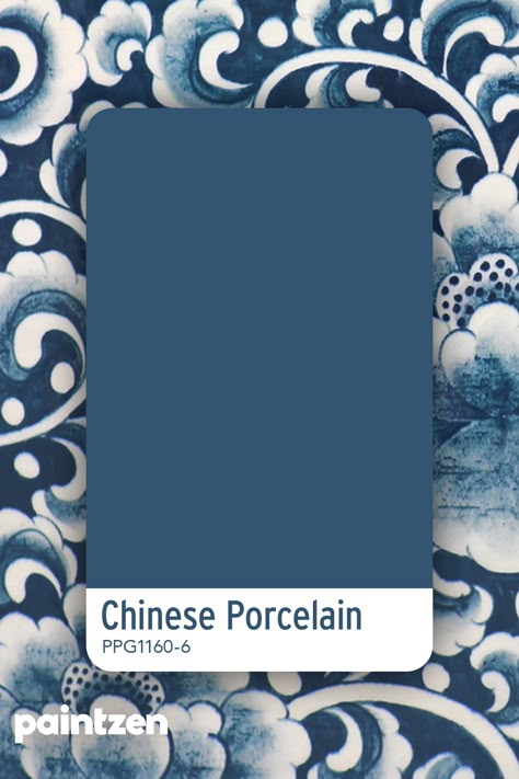 PPG Paint's Chinese Porcelain lets you bring the soothing tones of summer days into your home.  #paintswatch #bluepaint #blue #chineseporcelain #paintzen Ppg Chinese Porcelain Paint, Ppg Blue Paint Colors, Pantone 2020, Tones Of Blue, Ppg Paint, Favorite Paint Colors, Blue Paint Colors, Chinese Blue, Front Door Colors