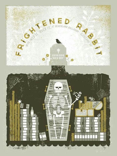 Frightened Rabbit, Rich Boy, Gig Poster, Gothic Wallpaper, Gig Posters, Music Poster, Cool Art, Musical, Poster Prints