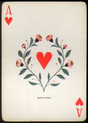 Espana_Imperial_Fournier_Playing_Cards_Ace_of_Hearts Playing Card Tattoos, Queen Isabella, Hearts Playing Cards, Ace Card, Playing Cards Art, Playing Cards Design, Ace Of Hearts, 카드 디자인, Card Tattoo