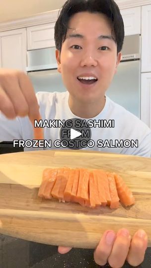 Salmon Sashimi Recipe, Costco Stuffed Salmon Recipe, Miso Salmon Recipe Cheesecake Factory, Salmon From Frozen, Costco Frozen Salmon Recipe, Keto Sushi, Salmon Shasimi, Costco Salmon, Sashimi Recipe