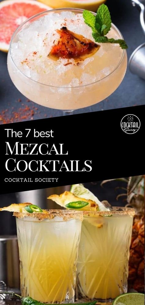 Fancy Cocktails Recipes, Vegan Cocktails, Mezcal Margarita, Mexican Cocktails, Mezcal Tequila, Drinks To Try, Spicy Cocktail, Mezcal Cocktails, Cocktails To Try