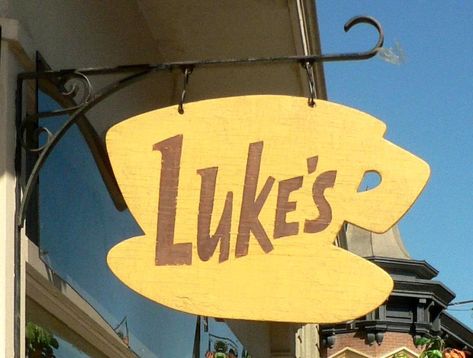 Luke's Diner Luke's Diner, Gilmore Girls, Diner, Coffee, Yellow