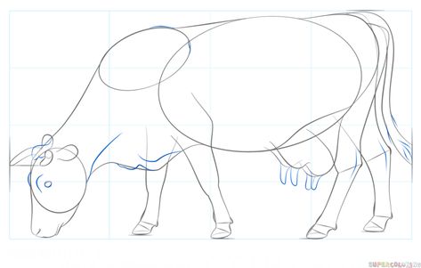 Cow Tutorial Drawing, How To Draw Cow Step By Step, How To Draw A Cow, How To Draw Cow, Draw Cow, Draw A Cow, Cow Sketch, Cow Drawing, Drawing Tutorials For Kids