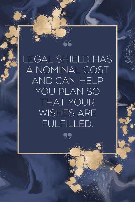 Do you have a will or trust? If not, Legal Shield should be your first thought. Years ago my husband and I hired a lawyer to prepare our trust and wills. It was in the $1,000's. When we learned about Legal Shield, we signed up to "test" to see if it was any good. We just had our trust and will updated. It costs around $30 a month. The peace of mind is priceless. Make sure your wishes are upheld. Legal Shield, Benefit Of The Doubt, The Peace, You Never Know, Lawyer, Peace Of Mind, A Month, My Husband, You Never