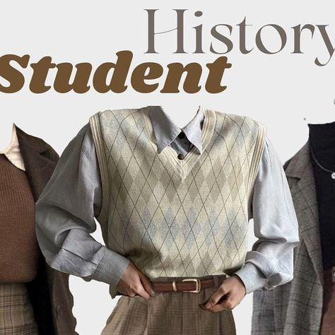 History Student Outfit, History Major Aesthetic Outfits, History Major Outfits, Darkacademia Aesthetic, Student Outfit, History Student, Student Images, History Major, Classic Clothing