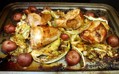 Chicken Cabbage And Potatoes, Chicken Cabbage Potatoes, Chicken Cabbage Potatoes Recipes, Bundt Pan Roast Chicken With Potatoes, Whole Roasted Chicken And Potatoes, Oven Roasted Whole Chicken With Potatoes And Carrots, Whole Baked Chicken, Crispy Chicken Thighs, Roasted Chicken And Potatoes