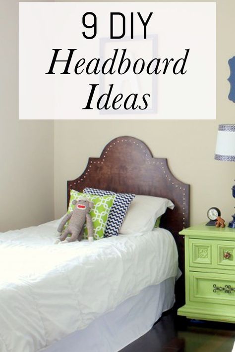 Single Headboard Ideas, Homemade Twin Headboard, How To Make A Headboard Diy, Diy Twin Headboard Ideas, Diy Kids Headboard, Twin Headboard Ideas, Diy Twin Headboard, Headboard Redo, Unique Headboard Ideas