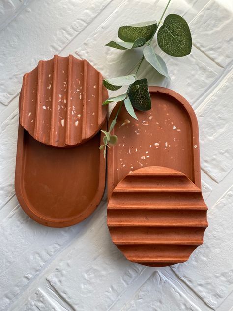 Toblerone chocolates? Nah, its our trinket trays and coasters in terracotta paired with white terrazzo chips Toblerone Chocolate, White Terrazzo, Trinket Trays, Trinket Tray, Chocolates, Coasters, Product Launch, Tray, Chips