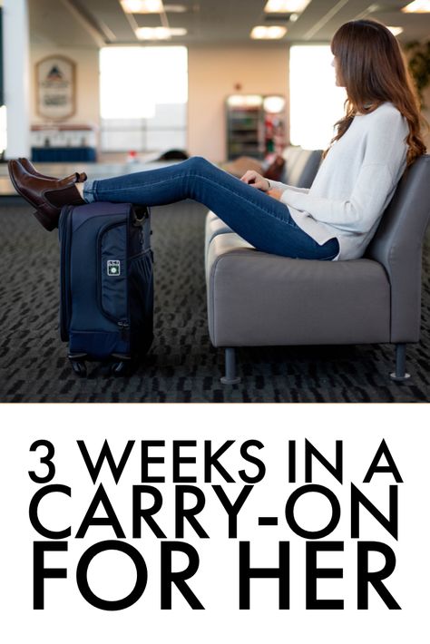 How To Travel For 3 Weeks With Just A Carry On - For Her Travel Life Hacks, Packing For Europe, Carry On Packing, Packing Clothes, Travel Capsule Wardrobe, Travel Essentials Men, Packing List For Vacation, Travel Capsule, Travel Essentials List