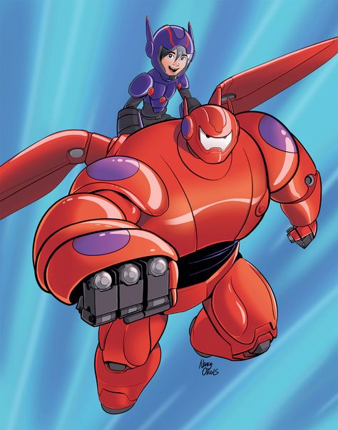 ArtStation - Big Hero 6 poster, Nancy Olivo Big Hero 5, Loving Pictures, Big Hero 6 Poster, Big Hero6, Cartoon Crushes, Disney Pixar Characters, Hiro Hamada, Disney Paintings, Pixar Characters