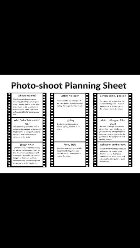 Shoot Plan Photography, Photography Shoot Plan Sketchbook, Photoshoot Plan Sketchbook, Photography Annotation, High School Photography Projects, Photography Analysis, Gcse Resources, Photography Powerpoint, Photography Classroom