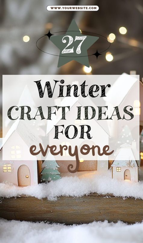 27 Simple and Creative Winter Craft Ideas For Everyone Snow Day Crafts For Adults, Easy Winter Crafts For Seniors, Hygge Crafts Diy, Winter Dollar Tree Crafts, January Arts And Crafts For Adults, Winter Yarn Crafts, Viral Craft Ideas, Easy Yarn Crafts For Seniors, Winter Diy Crafts For Adults